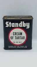 Standby Cream Of Tartar 2 1/2 Ounces Spice Tin Vintage Advertising Seattle WA picture
