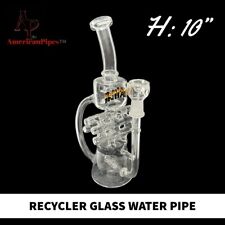 Inhale®️ 11'' Recycler Bubbler Borosilicate Tobacco glass Water Pipe. picture