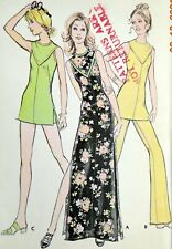 Vtg 1972 McCalls Sewing Pattern Mini Maxi Dress Tunic Top Shirt Pants 3193 Sz 12 picture