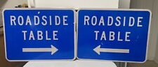 (2) Authentic DOT NOS Opposing Roadside Table Signs 24