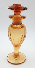 Antique Cambridge Perfume Bottle Dark Amber Glass Art Deco Nouveau picture