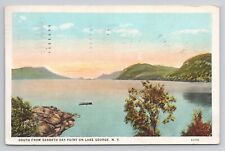 Postcard South From Sabbath Day Point On Lake George New York 1928 picture