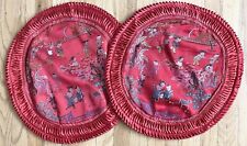 Vintage RED Oriental Pillow Covers *Large* 18