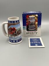 1995 Budweiser Ceramic Holiday Beer Stein With Certificate of Authenticity picture