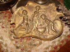 Antique Bronze Coated Relief Musical Cherubs, Wall Plaque picture