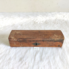 19c Vintage Handcrafted Wooden Pen Pencil Box Decorative Collectible Office WD60 picture