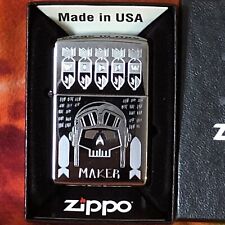 RARE SKULL DESTROYER ZIPPO LIGHTER VERY RARE MIRROR FINISH HARD TO FIND Military picture