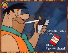 Winston - Cigarettes - Fred Flintstone - 1960 - Rare - Metal Sign 11 x 14 picture