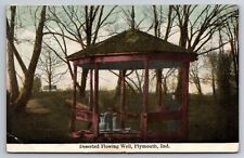 Deserted Flowing Well Plymouth Indiana IN 1909 Postcard picture