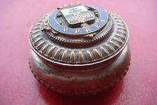 ORIGINAL WWI 1920 COMMEMORATING BATTLE OF YPRES SILVER PLATED ENAMEL BOX picture