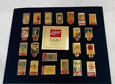 Vtg Coca-Cola 22 Pin HISTORIC SUMMER GAME SERIES Olympic Collector Set No Frame picture