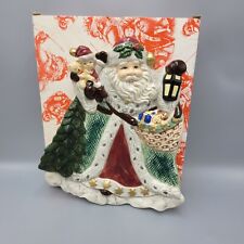 Vintage 1994 Omnibus Fitz Floyd European Santa Christmas Canape Plate With Box picture