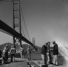 Fishermen gather foot majestic Gate Bridge June San Francisco - 1952 Old Photo 1 picture