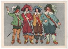 1957 Fairy Tale D'Artagnan & the 3 Musketeers by Dumas  ART RUSSIAN POSTCARD Old picture