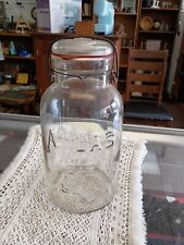 Atlas E-Z Seal Half Gallon 1923 -1933 Clear Canning Jar With Bail Top & Lid picture