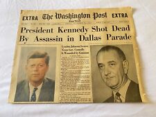 JFK. Rare November 22, 1963 Washington Post Extra Edition picture