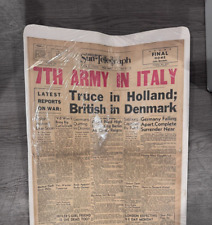 Pittsburgh Sun Telegraph May 4th 1945 Newspaper 7th Army In Italy picture