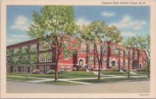 Postcard - Central High School Fargo ND c1930s-40s Curteich Linen card Unposted picture