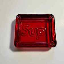 Supreme Debossed Ashtray Red Glass SS20 - Authentic - Used For Display picture