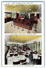c1920 Goff's Restaurant Chet Clinton St. Waukesha Wisconsin WI Vintage Postcard picture