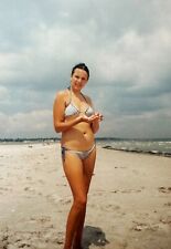 2000s Young Pretty Long Legged Woman Bikini Vintage Photo picture