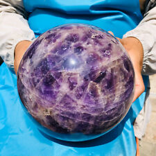 13.57LB Natural Dream Amethyst Quartz Crystal Sphere Ball Healing picture
