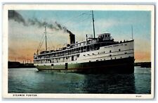 1930 Steamer Puritan Ferry Cruise Ship Michigan Transit Co. MI Vintage Postcard picture