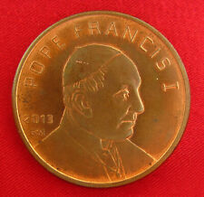 Vintage POPE FRANCIS Medal Coin Token 2013 VATICAN CITY Religous 1 Oz Copper GSM picture