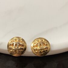 Classic Gold Chanel CC Logo set of 4 Stamped Buttons- 20 mm. picture