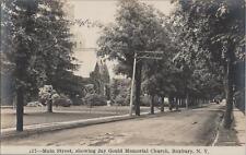 RPPC Postcard Main Street Showing Jay Gould Memorial Church Roxbury NY  picture