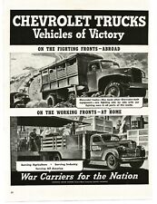 1943 Chevrolet Trucks Vehicles Of Victory In War At Home WWII Vintage Print Ad picture