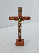 Crucifix Cross on Stand INRI Jesus Wooden Small 4