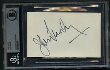 John Marley signed autograph 3x5 index card Actor The GODFATHER & Love Story BAS picture