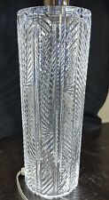 Waterford Crystal Herringbone Cut Crystal Cylinder Table Lamp Beautiful picture