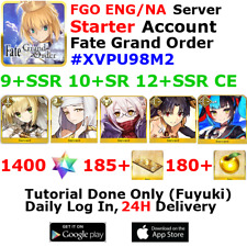 [ENG/NA][INST] FGO / Fate Grand Order Starter Account 9+SSR 190+Tix 1420+SQ #XVP picture