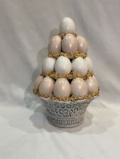 Italian Pastel Egg Topiary Centerpiece Ceramic Easter Spring Italy Decor picture