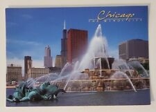 Chicago IL Giant Postcard Downtown Buckingham Fountain 6.5x4.5