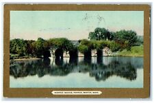 1910 Agassiz Bridge Fenway Pond Lake Grove Boston Massachusetts Antique Postcard picture