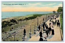 1914 Concrete Walk Erie Beach Wooded Plot Buffalo New York NY Unposted Postcard picture