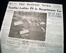 Charles Lindbergh Baby Murder Trial w/ Hauptmann LADDER Evidence 1935 Newspaper  picture