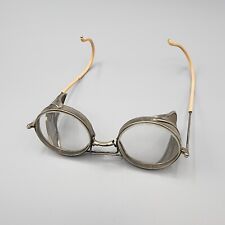 Antique Pair of Safety Glasses - Metal with Original Metal Case- 1940's? Vintage picture