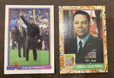 General Colin Powell 1991 Topps Desert Storm #2 & 1991 bowman #533 Staff Cards picture