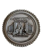 Vintage Rare Excalibur Hotel Casino Las Vegas Strip Souvenir Round Fridge Magnet picture