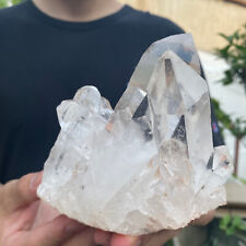 1.8lb Natural Clear White Quartz Crystal Cluster Rough Healing Specimen picture