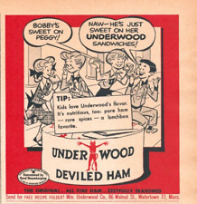 Underwood Deviled Ham Watertown MA Vintage Print Ad c1952 picture