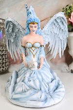 Winter Fire Ice Fairy Angel Queen in Corset Gown With Bunny Rabbit Figurine picture