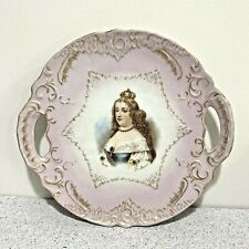 Vintage Carlsbad Porcelain Cake Plate Marie Therese Portrait Cabinet Display picture