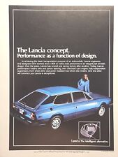 Lancia Blue Coupe Hatchback Exceptional Design Vintage Print Ad 1978 picture