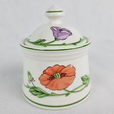 Villeroy & Boch Amapola Sugar Bowl Lidded Poppy Floral Vtg Porcelain Retired picture
