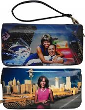 The  Michelle Obama -  two sided  -  Full Color - Wrist Purse picture